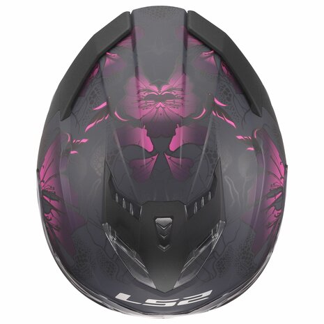 LS2 FF818 Storm III helm Burst mat zwart roze