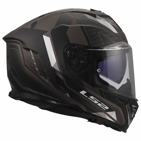 LS2 FF818 Storm III helm Sporty mat zwart grijs