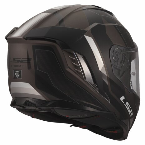 LS2 FF818 Storm III helm Sporty mat zwart grijs