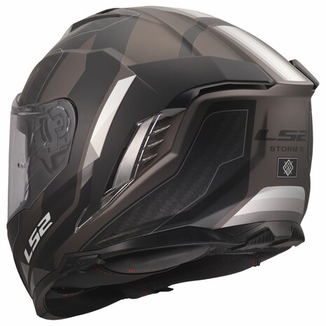 LS2 FF818 Storm III helm Sporty mat zwart grijs