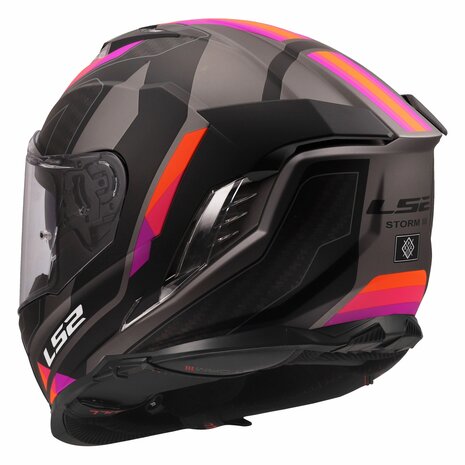 LS2 FF818 Storm III helm Sporty mat grijs paars