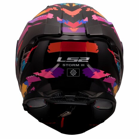LS2 FF818 Storm III helm Kaos glans zwart paars blauw