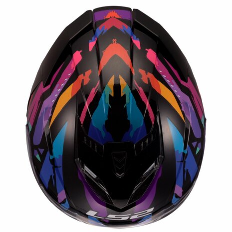 LS2 FF818 Storm III helm Kaos glans zwart paars blauw