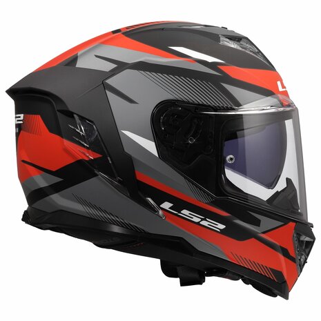 LS2 FF818 Storm III helm Komai mat zwart rood