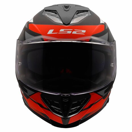 LS2 FF818 Storm III helm Komai mat zwart rood