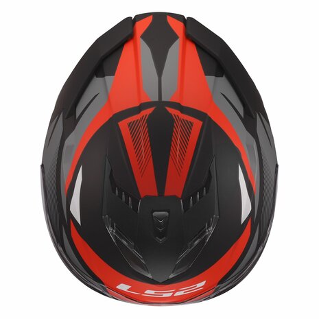LS2 FF818 Storm III helm Komai mat zwart rood