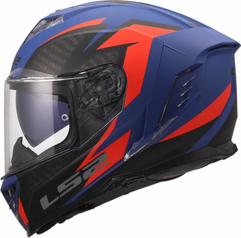 LS2 FF818 Storm III helm Dynamo mat blauw rood