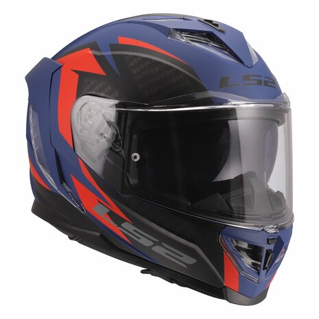 LS2 FF818 Storm III helm Dynamo mat blauw rood