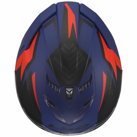 LS2 FF818 Storm III helm Dynamo mat blauw rood