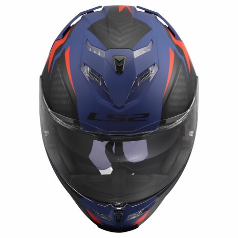 LS2 FF818 Storm III helm Dynamo mat blauw rood