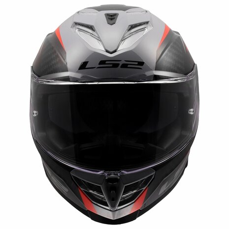 LS2 FF818 Storm III helm Dynamo glans grijs rood