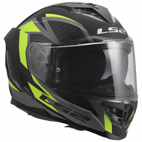 LS2 FF818 Storm III helm Dynamo mat zwart geel