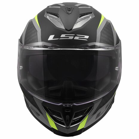 LS2 FF818 Storm III helm Dynamo mat zwart geel