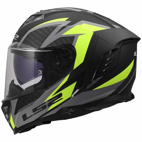 LS2 FF818 Storm III helm Dynamo mat zwart geel