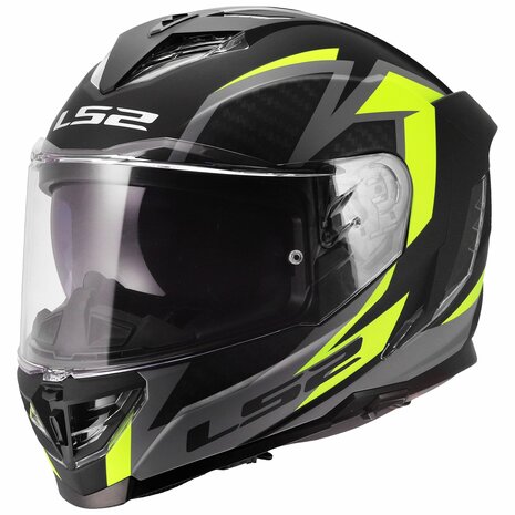 LS2 FF818 Storm III helm Dynamo mat zwart geel