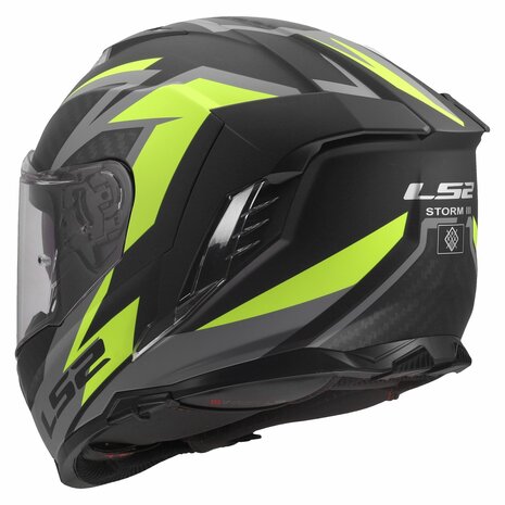 LS2 FF818 Storm III helm Dynamo mat zwart geel