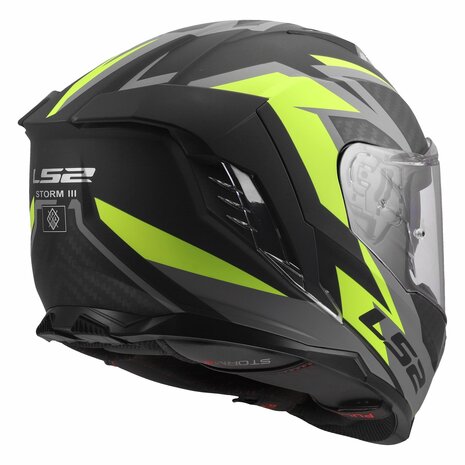 LS2 FF818 Storm III helm Dynamo mat zwart geel