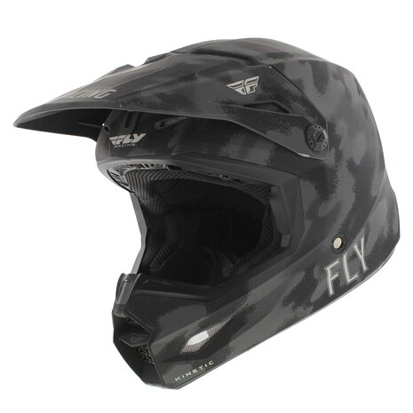 Fly Racing Kinetic kinder crosshelm S.E. Tactic mat Grijs Camo