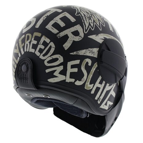 Caberg Ghost Nuke Helm - mat zwart wit - Maat S