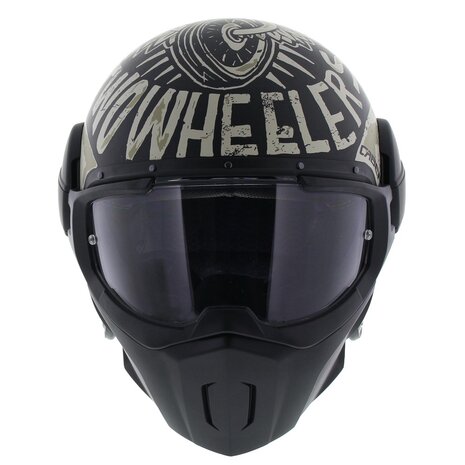 Caberg Ghost Nuke Helm - mat zwart wit - Maat S