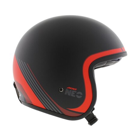 Axxis Jethelm Hornet S SV Neo mat zwart rood