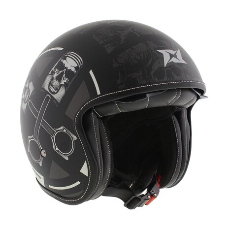 Axxis Jethelm Hornet S SV Skulls mat zwart