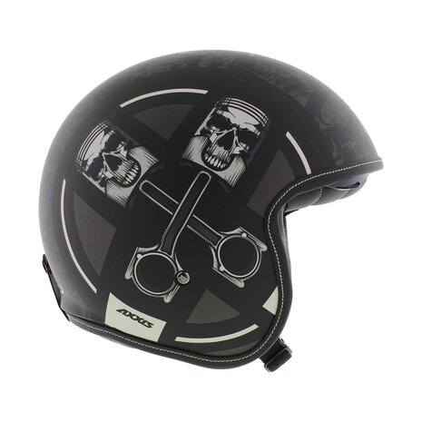 Axxis Jethelm Hornet S SV Skulls mat zwart