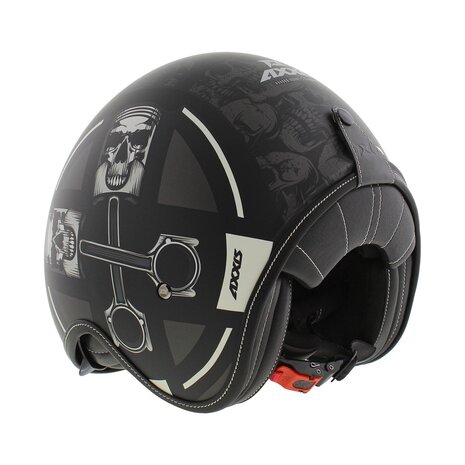 Axxis Jethelm Hornet S SV Skulls mat zwart