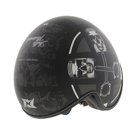 Axxis Jethelm Hornet S SV Skulls mat zwart