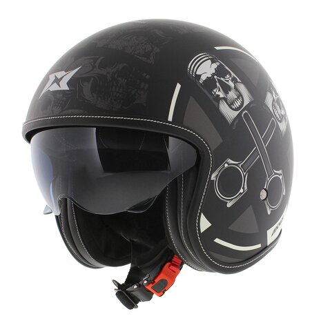 Axxis Jethelm Hornet S SV Skulls mat zwart