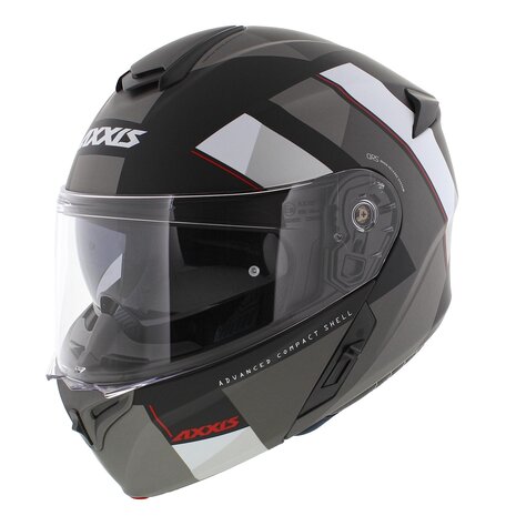 Axxis Storm S SV systeemhelm Diamond mat zwart grijs