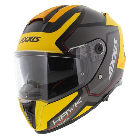 Axxis Hawk SV Integraal helm Judge B13 mat geel zwart titanium