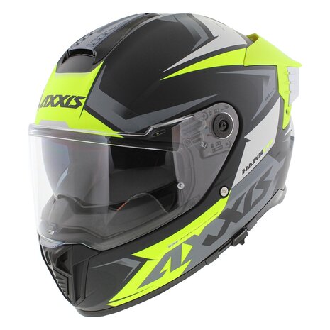 Axxis-Hawk-SV-Evo-Integraal-helm-Ixil-mat-zwart-fluor-geel
