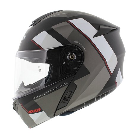 Axxis Storm S SV systeemhelm Diamond mat zwart grijs