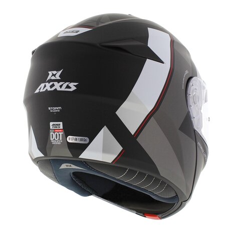 Axxis Storm S SV systeemhelm Diamond mat zwart grijs