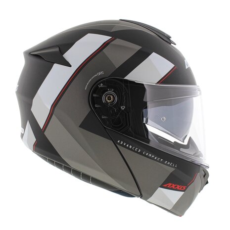 Axxis Storm S SV systeemhelm Diamond mat zwart grijs