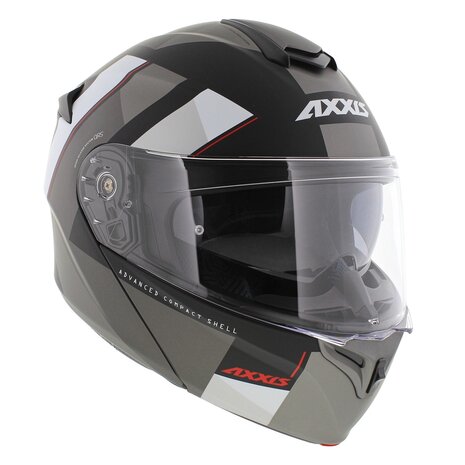 Axxis Storm S SV systeemhelm Diamond mat zwart grijs