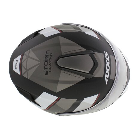 Axxis Storm S SV systeemhelm Diamond mat zwart grijs