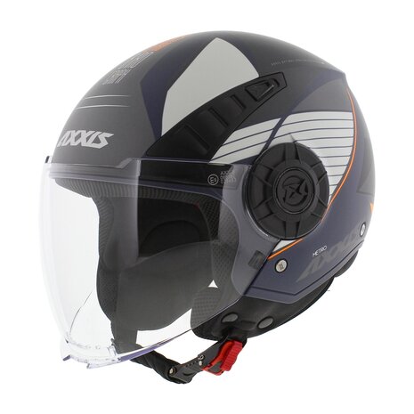 Axxis Metro S jethelm Bird mat blauw wit grijs