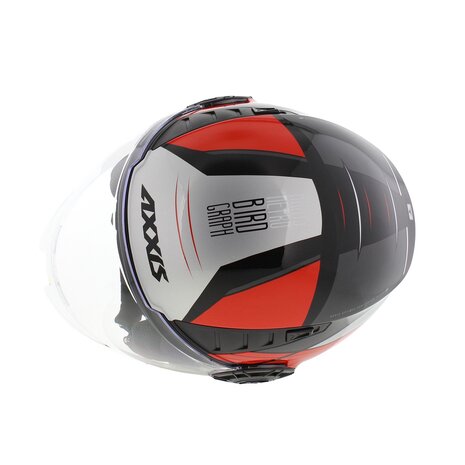Axxis Metro S jethelm Bird glans zwart rood grijs