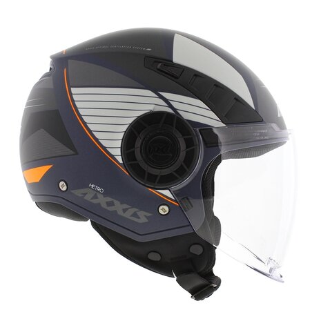 Axxis Metro S jethelm Bird mat blauw wit grijs