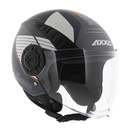 Axxis Metro S jethelm Bird mat blauw wit grijs