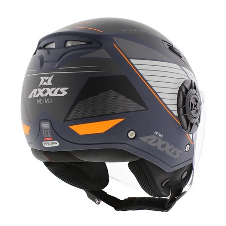 Axxis Metro S jethelm Bird mat blauw wit grijs