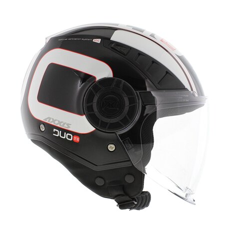 Axxis Metro S jethelm Duo glans zwart wit - Maat XXS - Goedkope kinder scooterhelm / motorhelm