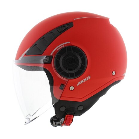 Axxis Metro S jethelm solid mat rood - Maat XXS - Kinderhelm voor scooter &amp; motor