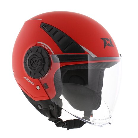 Axxis Metro S jethelm solid mat rood - Maat XXS - Kinderhelm voor scooter &amp; motor