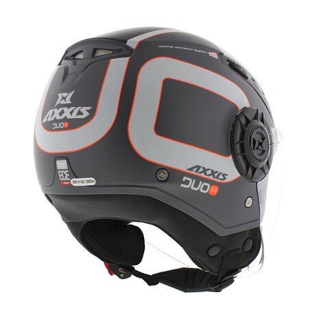 Axxis Metro S jethelm Duo mat grijs - Maat XXS - Kinder helm voor scooter, motor en bromfiets