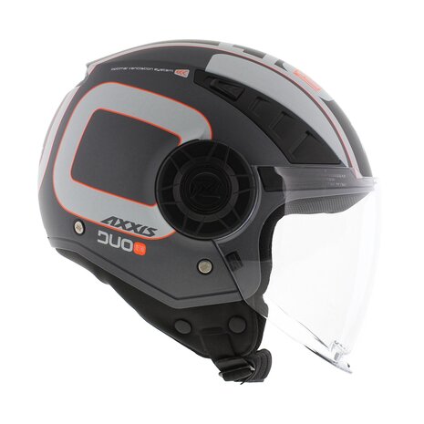 Axxis Metro S jethelm Duo mat grijs - Maat XXS - Kinder helm voor scooter, motor en bromfiets