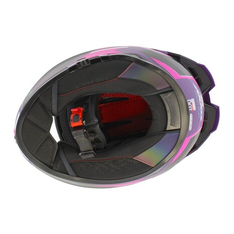 Axxis Hawk SV Evo Integraal helm Titan B8 mat zwart roze paars