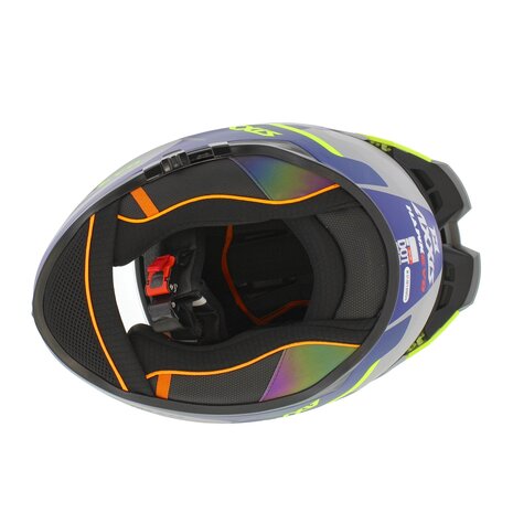 Axxis Hawk SV Evo Integraal helm Daytona C2 mat grijs blauw geel